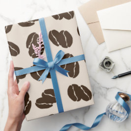 jumbo-koffiebonenverstrooiing cadeaupapier