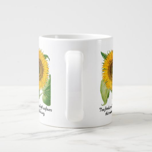 Jumbo Large Cup Mok Friendship Gift Flower (Achterkant)