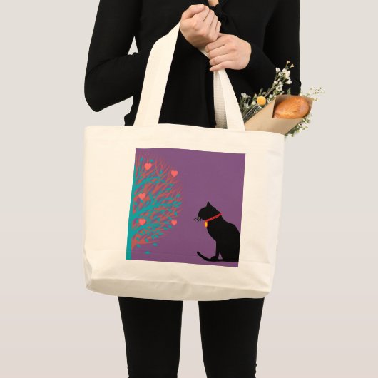 Jumbo Lila zwart-wit grafisch Tas (Voorkant (product))