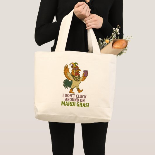Jumbo Mardi Gras Boodschaptas Grote Tote Bag (Voorkant (product))