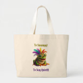 Jumbo Mardi Gras Boodschaptas Grote Tote Bag (Voorkant)