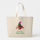 Jumbo Mardi Gras Boodschaptas Grote Tote Bag (Achterkant)