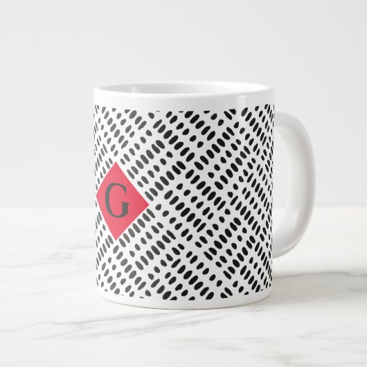 Jumbo Modern Dalmatian Mud Cloth 20oz Mok (Voorkant rechts)