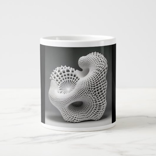 Jumbo mok, 20oz (Koraal Schelp) Grote Koffiekop (Voorkant)