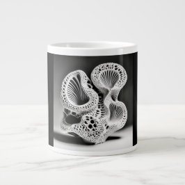 Jumbo mok, 590ml, (Koraalschelp-4) Grote Koffiekop