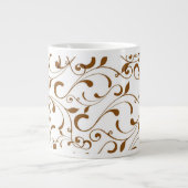 Jumbo Mok-Brown wervelingen Grote Koffiekop (Voorkant)