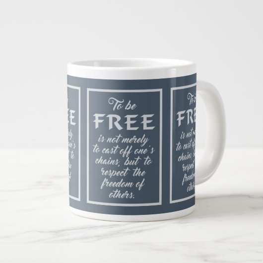 Jumbo mok Freedom Quote (Voorkant rechts)