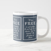Jumbo mok Freedom Quote (Rechts)