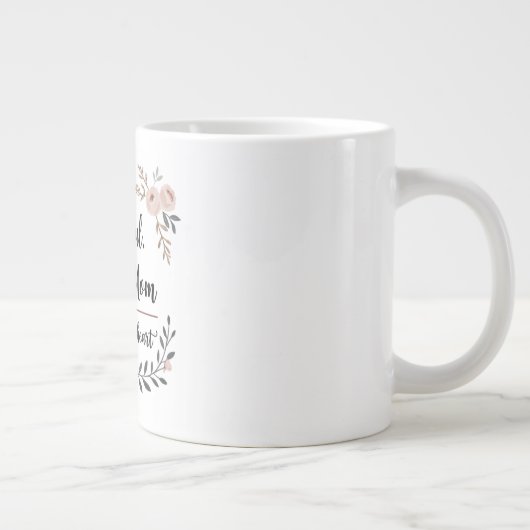 Jumbo Mok met Elegant Roos Script (Rechts)
