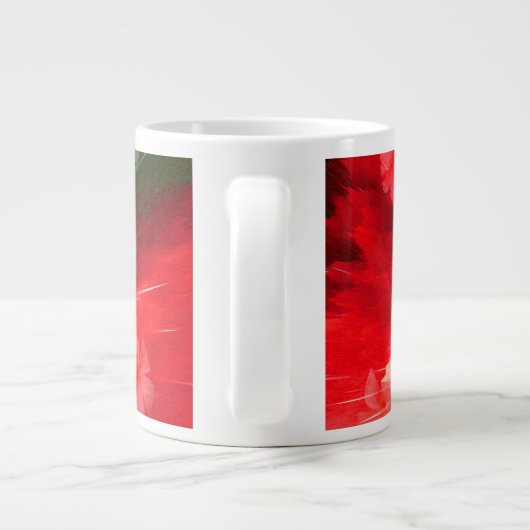 Jumbo-Mok met exploderende fangieën in rood Grote Koffiekop (Achterkant)