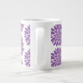 Jumbo Mok-Purple Flowers Grote Koffiekop (Achterkant)