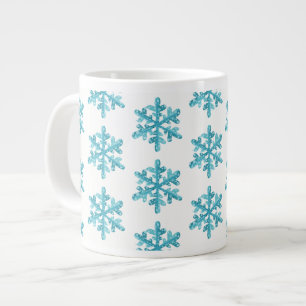 Jumbo Mok-Snowflakes Grote Koffiekop