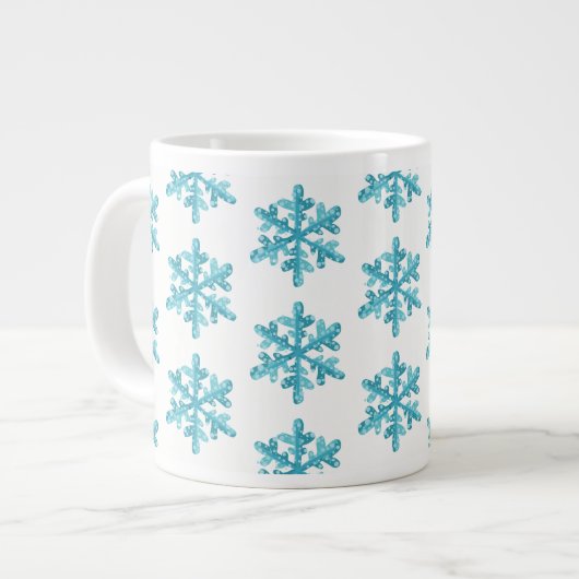 Jumbo Mok-Snowflakes Grote Koffiekop (Links)