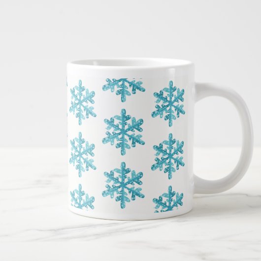 Jumbo Mok-Snowflakes Grote Koffiekop (Rechts)