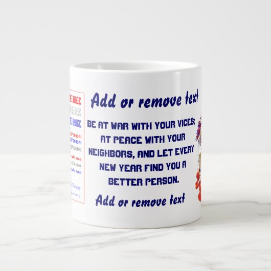 Jumbo Mok van het nieuwe jaar Lees over design (Voorkant)