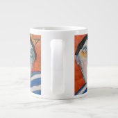 Jumbo-Mok - Verpakt in blauw Grote Koffiekop (Achterkant)