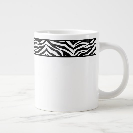 Jumbo Mok-Zebra Print Grote Koffiekop (Rechts)
