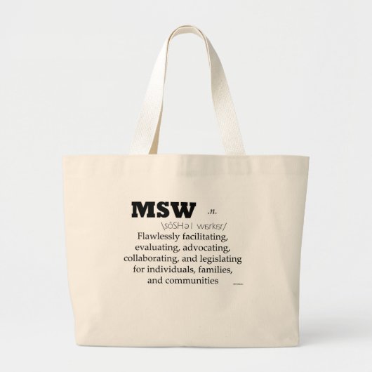 Jumbo MSW-Tas Grote Tote Bag (Voorkant)