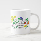 JUMBO Mug 20 oz.  Whimsical Floral Design Grote Koffiekop (Rechts)