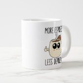 Jumbo Mug - More Espresso. Less Depresso. Grote Koffiekop (Voorkant rechts)