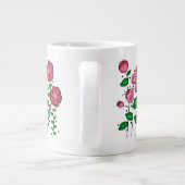JUMBO Mug - Pink whimsical flowers Grote Koffiekop (Achterkant)