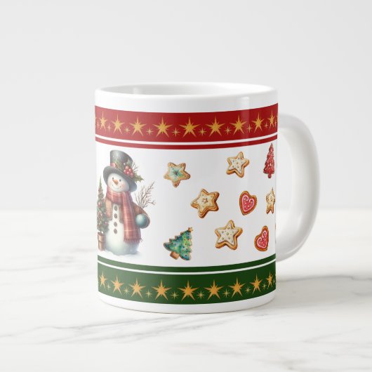 Jumbo Mug with Snowman and Christmas Cookies Grote Koffiekop (Voorkant rechts)