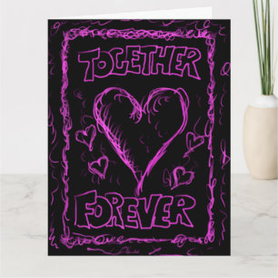 Jumbo Neon Pink "Jij bent de enige" poëzie-kaart Kaart