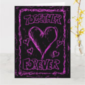 Jumbo Neon Roze "Jij bent de Ene" Poëzie Kaart (Gele Bloem)