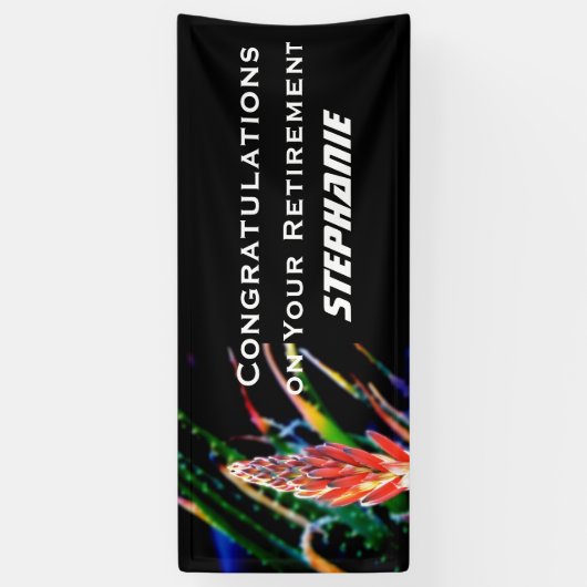 JUMBO Panner Exotic Flower Aloe Spandoek (Verticaal)