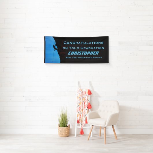 JUMBO Pensioen of Afstuderen, naam, rotsklimmer Spandoek (Insitu)