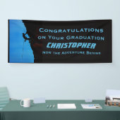 JUMBO Pensioen of Afstuderen, naam, rotsklimmer Spandoek (Beurs)