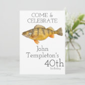 Jumbo Perch Vist Angler Mannen Kaart (Staand voorkant)