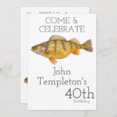 Jumbo Perch Vist Angler Mannen Kaart (Voorkant / Achterkant)