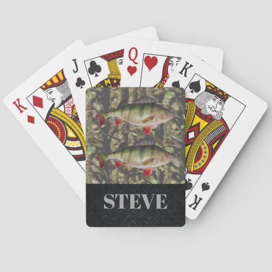 Jumbo Perch Vist Camouflage Name Cards Speelkaarten (Achterkant)