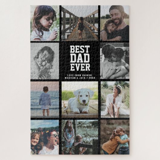 Jumbo Photo Collage Vaderdag BEST DAD EVER Legpuzzel (Verticaal)