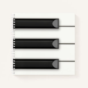 Jumbo Piano Keys Detail Musical Notitieboek
