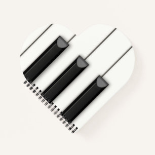 Jumbo Piano Keys Detail Muzikaal Hart Notitieboek