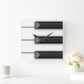 Jumbo Piano Keys Illustratie Muziek Vierkante Klok (Huis)