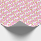 Jumbo Pink Heart Pattern Valentijnse cadeau Cadeaupapier (Hoek)