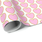 Jumbo Pink Heart Pattern Valentijnse cadeau Cadeaupapier (Rol Hoek)