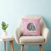 Jumbo Pink Polka Dot Baby Foto Pillow Kussen (Stoel)