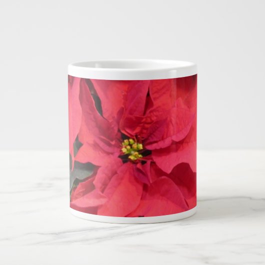 Jumbo Poinsettia Mug Grote Koffiekop (Voorkant)