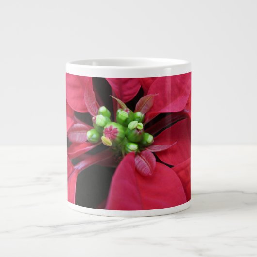 Jumbo Poinsettia Mug Grote Koffiekop (Voorkant)