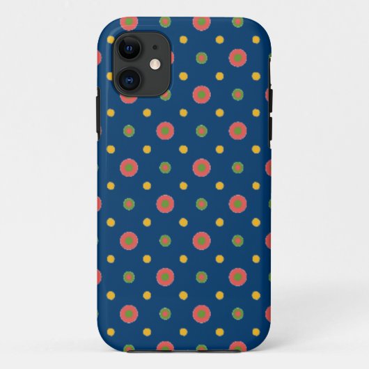Jumbo Polka Dots Navy Blue iPhone 5/5s Xtreme Hoes (Achterkant)