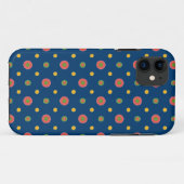 Jumbo Polka Dots Navy Blue iPhone 5/5s Xtreme Hoes (Achterkant (horizontaal))
