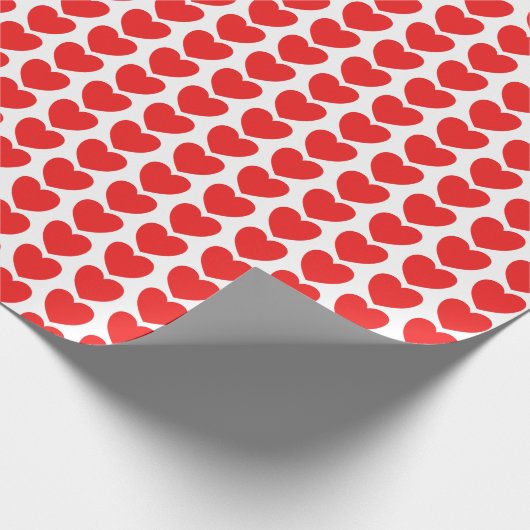Jumbo Red Heart Pattern Valentijnse cadeau Cadeaupapier (Hoek)
