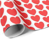 Jumbo Red Heart Pattern Valentijnse cadeau Cadeaupapier (Rol Hoek)