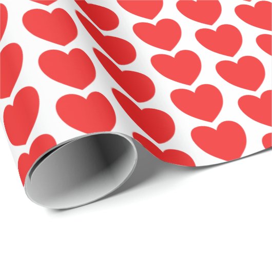 Jumbo Red Heart Pattern Valentijnse cadeau Cadeaupapier (Rol Hoek)