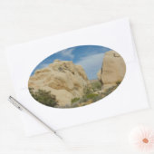 Jumbo Rocks in Joshua Tree National Park Ovale Sticker (Envelop)