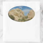 Jumbo Rocks in Joshua Tree National Park Ovale Sticker (Tas)